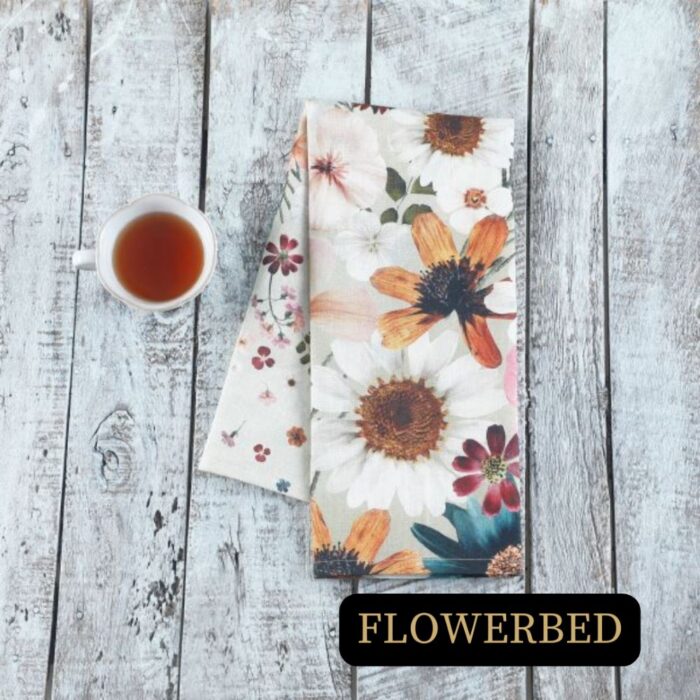 MM Linen Flowerbed Tea Towel