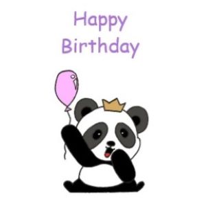 small panda birthday card