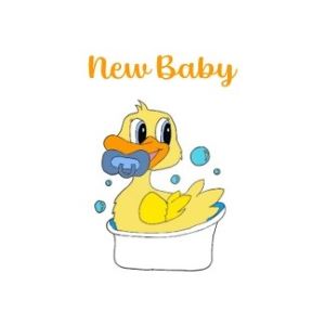 small new baby card