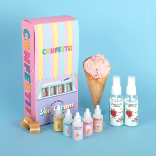 Confetti Blue Perfume Kit. Ice Cream Scent. Gifts for Kids. Gifts for Girls.