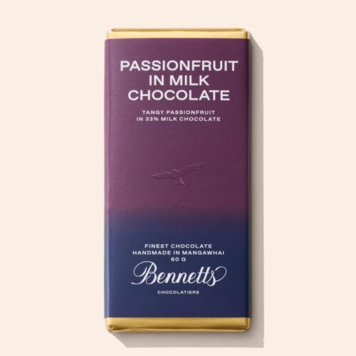 Bennetts of Mangawhai Chocolate Bar. Passionfruit. Gifts for Her. Gifts for Him. Gifts for Them. Housewarming Gifts.