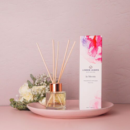 Linden Leaves Room Diffuser. 50ml. Pink Petal Staged. Gifts for Her. Gifts for the Home.