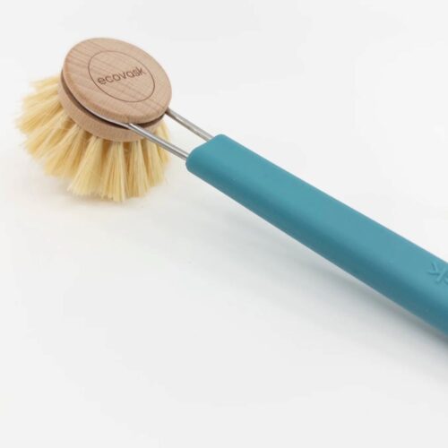 Eco Vask Dish Brush. Blue Handle. Eco Friendly Kitchen Brush.