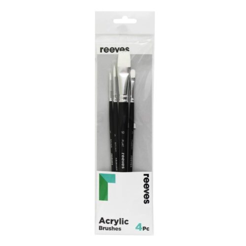 Reeves Acrylic Brushes. 4pk.