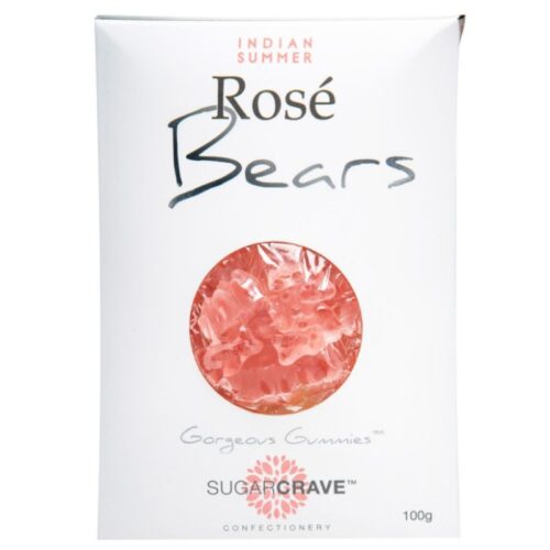 Rose Gummie Bears. White package 100g