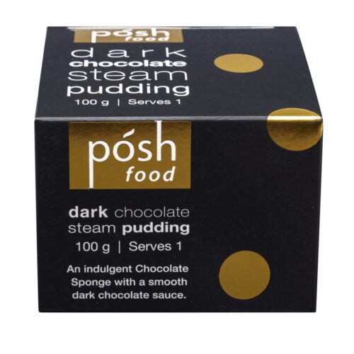 Dark chocolate steamed pudding. Single. 100g.